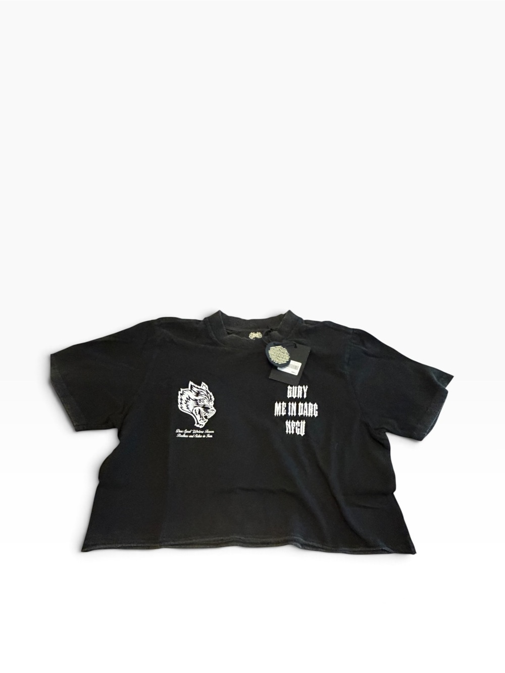 Darc Sport Bury Me in Darc NFGU Cropped Graphic Tee Black Small NWT
